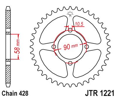 JT SPROCKETS JTR1221.44 (466944jt)